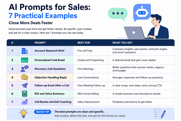 Prompts for Sales 7 Real Examples